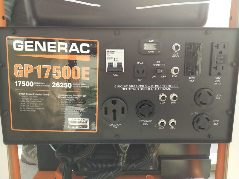 Generac GP17500E 17500W/26250W Gas Generator Electric Start New