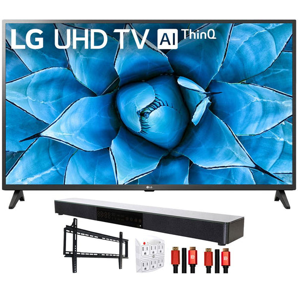 LG 65UN7300PUF 65" 4K UHD TV with AI ThinQ (2020) with Deco Gear Soundbar Bundle