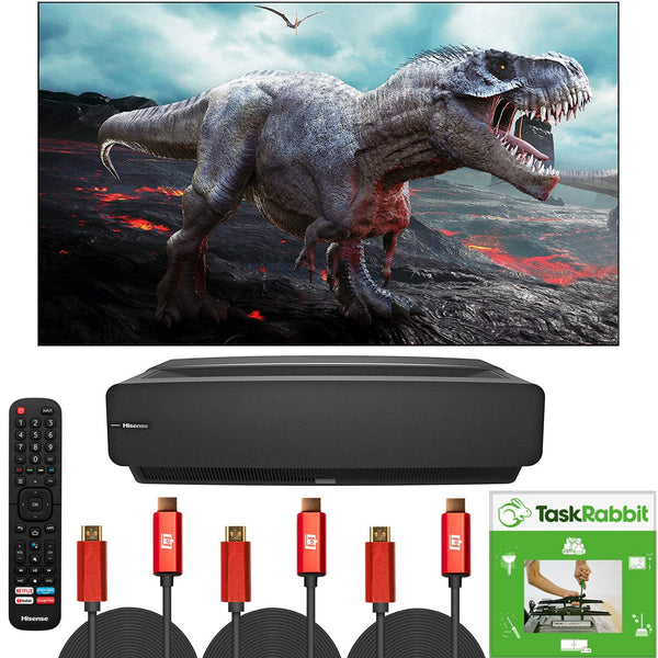Hisense 100" L5 4K Smart Laser TV 100L5F + ALR Screen + TaskRabbit Installation Bundle