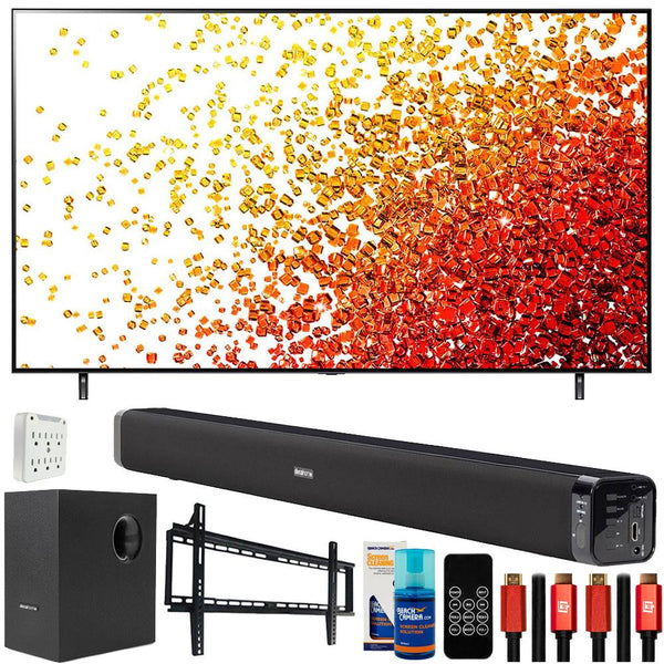 LG 65" Nanocell LED 4K UHD Smart webOS TV 2021 w/ Deco Gear Home Theater Bundle