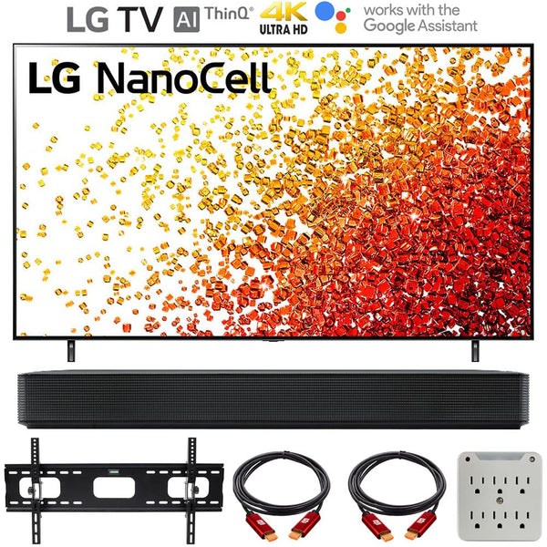 LG 65NANO90UPA 65" HDR 4K UHD Smart NanoCell LED TV with LG SK1 Soundbar Bundle