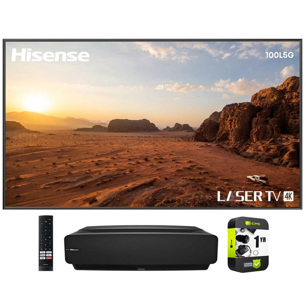 Hisense 100" 4K Ultra-Short-Throw LASER TV & 100'' ALR Screen+Extended Warranty