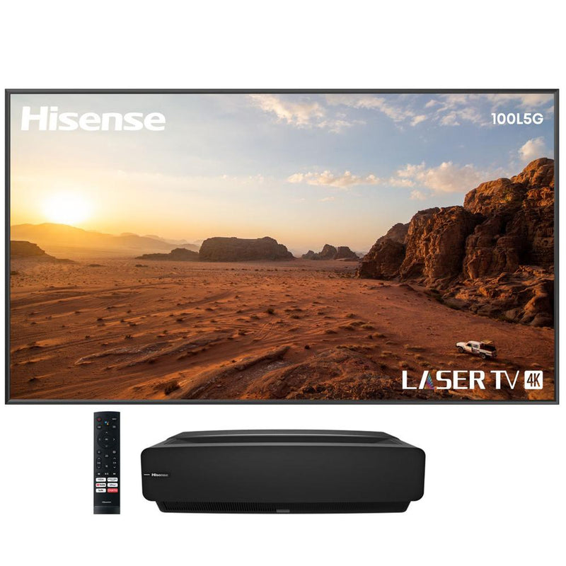 Hisense 100" 4K Ultra-Short-Throw LASER TV & 100'' ALR Screen+Extended Warranty