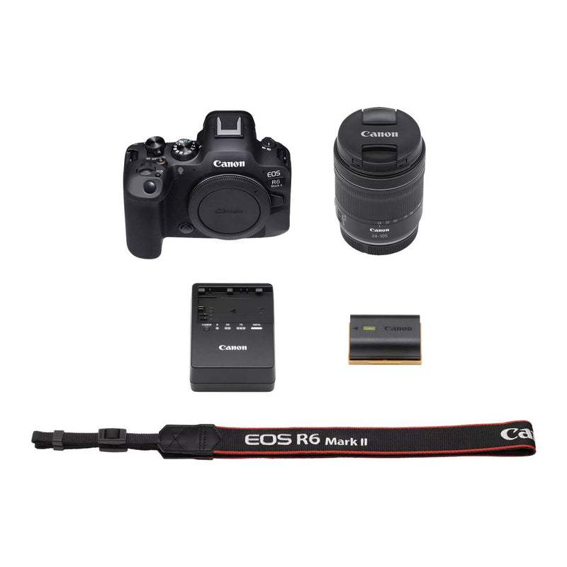 Canon EOS R6 Mark II Mirrorless Camera with RF 24-105mm F4-7.1 IS STM Lens Kit Bundle