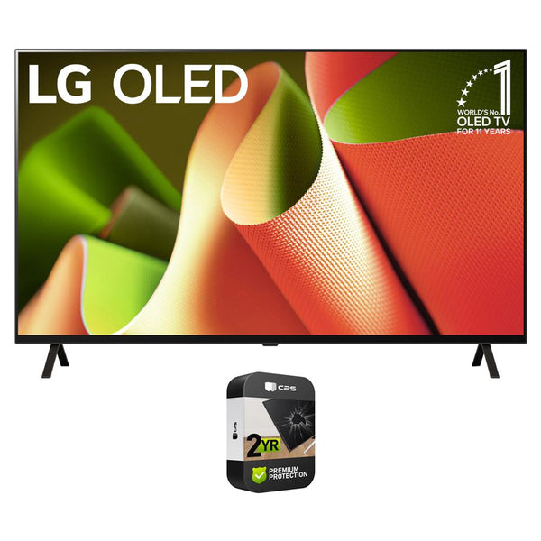 LG 65" OLED B4 Series Smart TV 4K Processor (2024) w/ 2 YR Extended Warranty Bundle