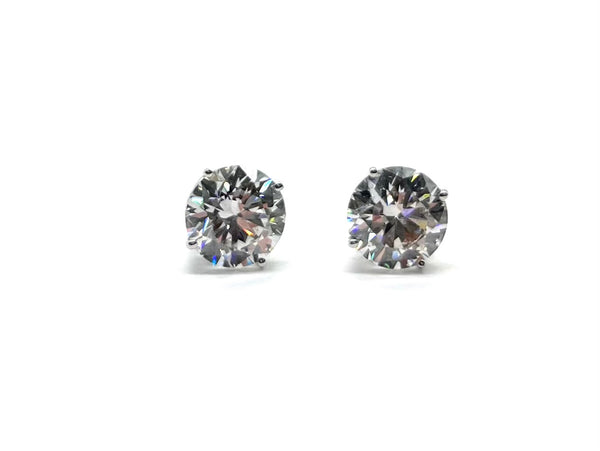 4.04ctw Lab Grown Round Diamond Stud Earrings