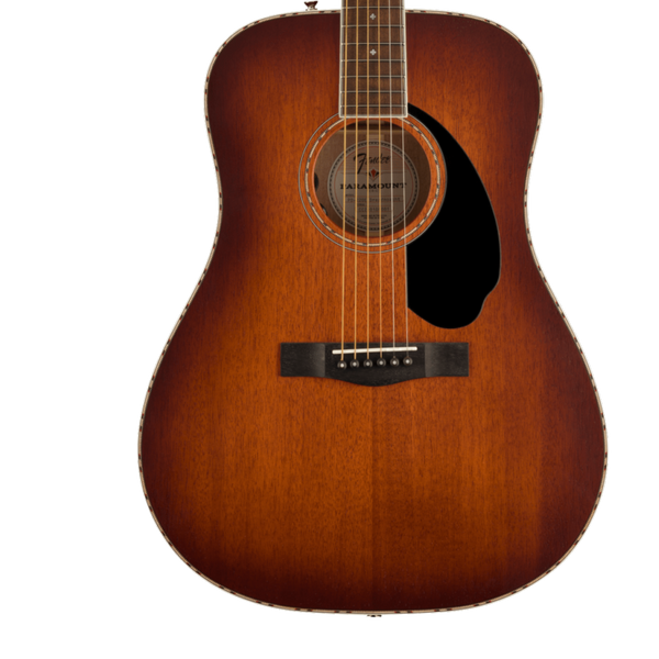 Fender PD-220E Dreadnought All Mahogany Aged Cognac Burst Acoustic Guitar with Case
