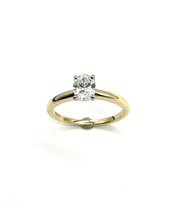3/4 Carat Lab Grown Oval Diamond Engagement Ring