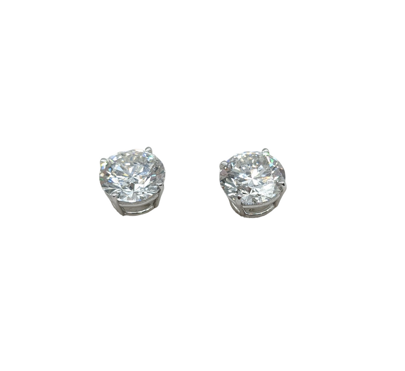 4 Carat Lab Grown Diamond Stud Earrings